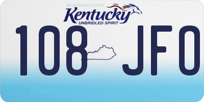 KY license plate 108JFO