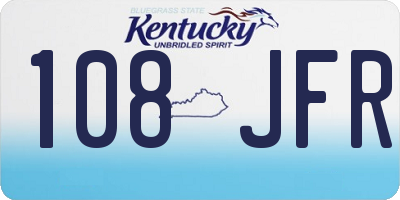 KY license plate 108JFR