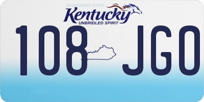 KY license plate 108JGO