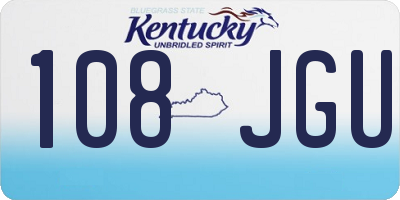 KY license plate 108JGU