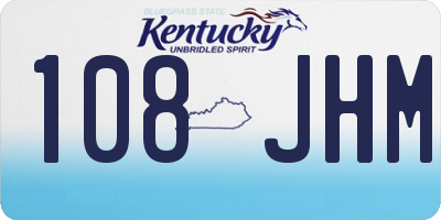 KY license plate 108JHM