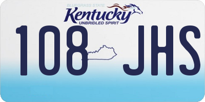 KY license plate 108JHS