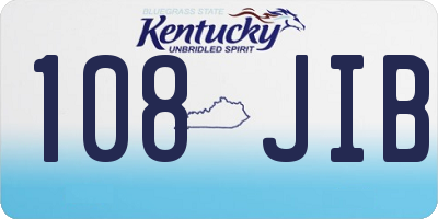 KY license plate 108JIB