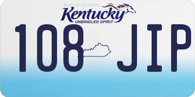 KY license plate 108JIP