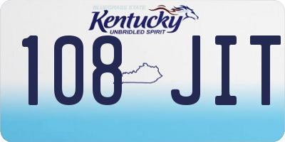 KY license plate 108JIT
