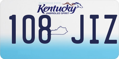 KY license plate 108JIZ