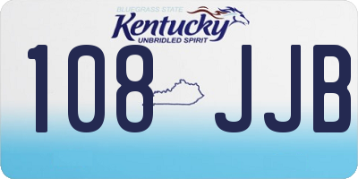 KY license plate 108JJB