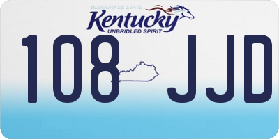 KY license plate 108JJD