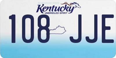 KY license plate 108JJE
