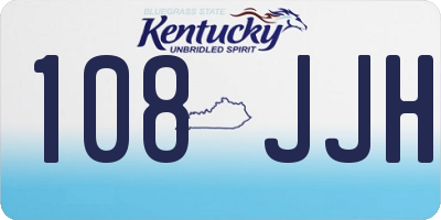 KY license plate 108JJH