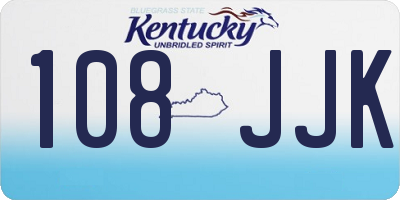 KY license plate 108JJK