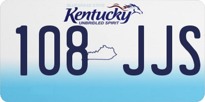 KY license plate 108JJS