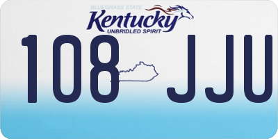 KY license plate 108JJU