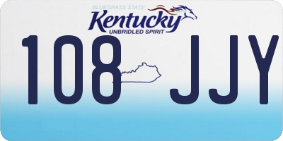 KY license plate 108JJY