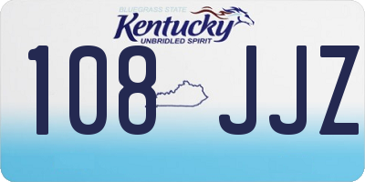 KY license plate 108JJZ