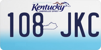 KY license plate 108JKC