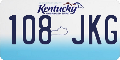KY license plate 108JKG