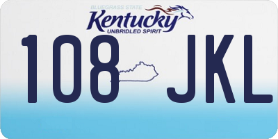 KY license plate 108JKL