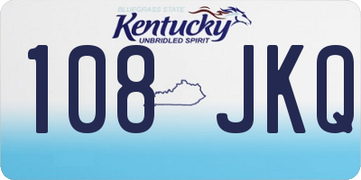 KY license plate 108JKQ
