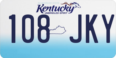 KY license plate 108JKY