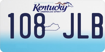 KY license plate 108JLB