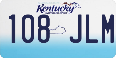 KY license plate 108JLM