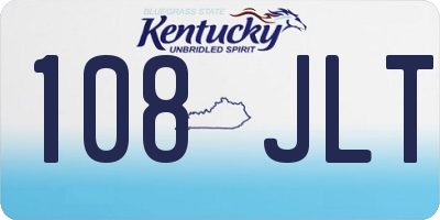 KY license plate 108JLT