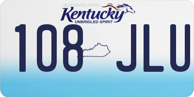 KY license plate 108JLU