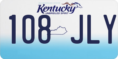 KY license plate 108JLY