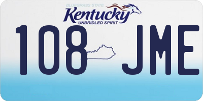KY license plate 108JME