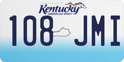 KY license plate 108JMI
