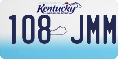 KY license plate 108JMM