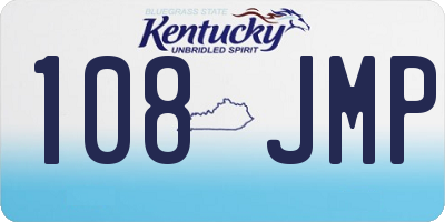 KY license plate 108JMP