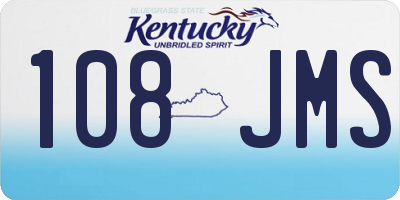 KY license plate 108JMS
