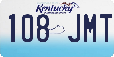 KY license plate 108JMT