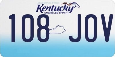KY license plate 108JOV