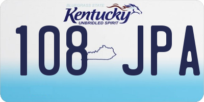 KY license plate 108JPA