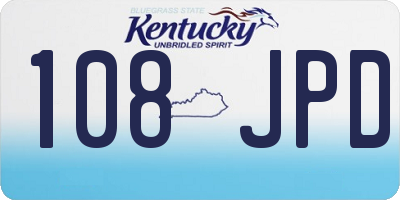 KY license plate 108JPD