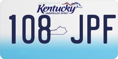 KY license plate 108JPF