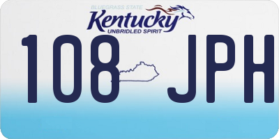 KY license plate 108JPH