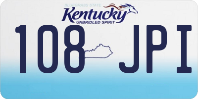 KY license plate 108JPI