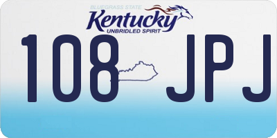 KY license plate 108JPJ