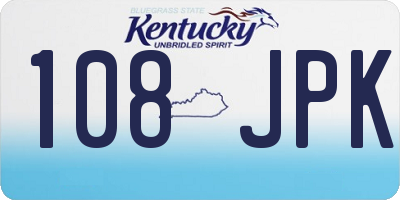 KY license plate 108JPK
