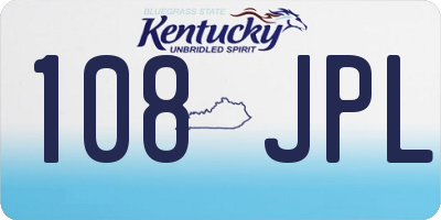 KY license plate 108JPL