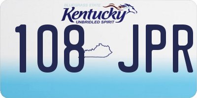 KY license plate 108JPR