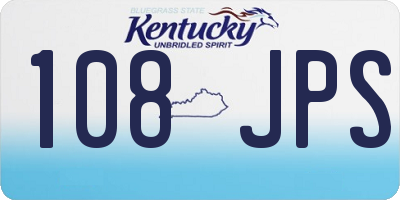 KY license plate 108JPS