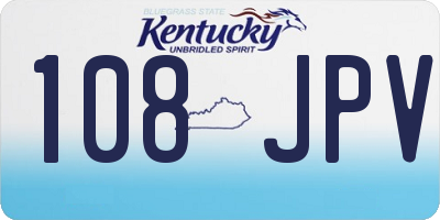 KY license plate 108JPV