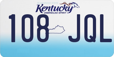 KY license plate 108JQL
