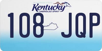 KY license plate 108JQP
