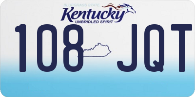 KY license plate 108JQT